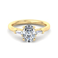 Oval Lab Grown Diamond Three Stone Engagement Ring — Oval design reference