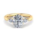 Oval Lab Grown Diamond Three Stone Engagement Ring — Oval design reference