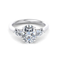 Oval Lab Grown Diamond Three Stone Engagement Ring — Oval design reference