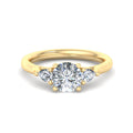 Round Lab Grown Diamond Three Stone Engagement Ring — Round design reference