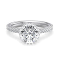 Round Lab Grown Diamond Hidden Detail Side Stone Engagement Ring — Round design reference