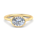 Oval Lab Grown Diamond East-West Solitaire Engagement Ring — Oval design reference