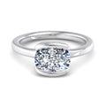 Elongated Cushion Lab Grown Diamond Bezel East-West Solitaire Engagement Ring — Elongated Cushion design reference