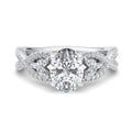 Oval Lab Grown Diamond Twist Side Stone Engagement Ring — Oval design reference