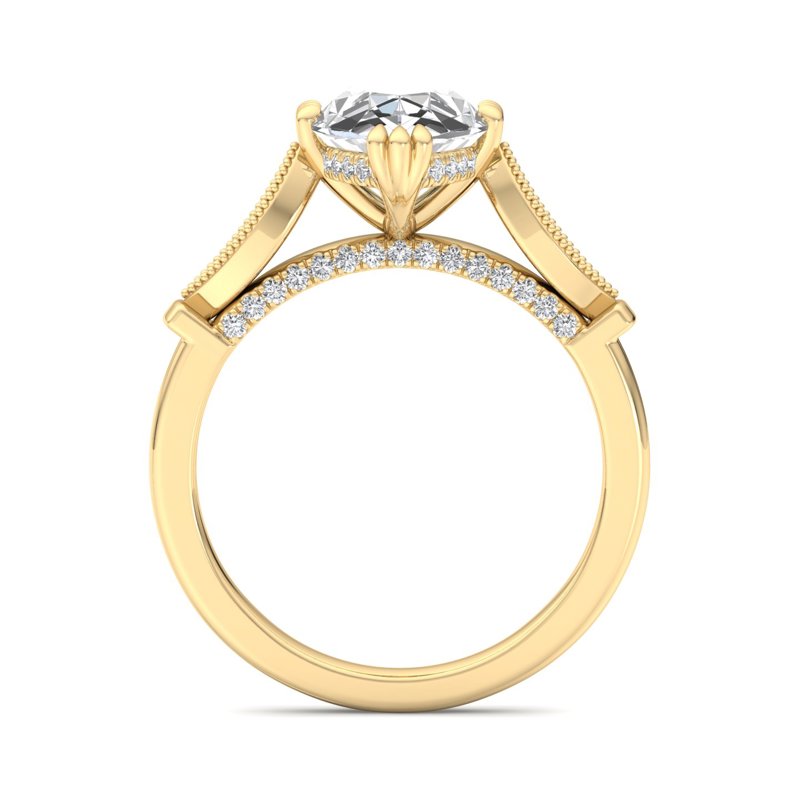 Pear Lab Grown Diamond Vintage-Inspired Engagement Ring — Pear design reference