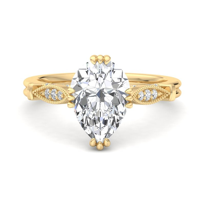 Pear Lab Grown Diamond Vintage-Inspired Engagement Ring — Pear design reference