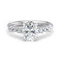Oval Lab Grown Diamond Hidden Detail Side Stone Engagement Ring — Oval design reference
