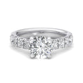 Round Lab Grown Diamond Side Stone Engagement Ring — Round design reference