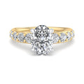 Oval Lab Grown Diamond Side Stone Engagement Ring — Oval design reference