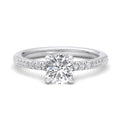 Round Lab Grown Diamond Hidden Detail Side Stone Engagement Ring — Round design reference