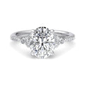 Oval Lab Grown Diamond Side Stone Engagement Ring — Oval design reference