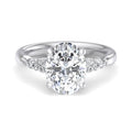 Oval Lab Grown Diamond Hidden Detail Side Stone Engagement Ring — Oval design reference