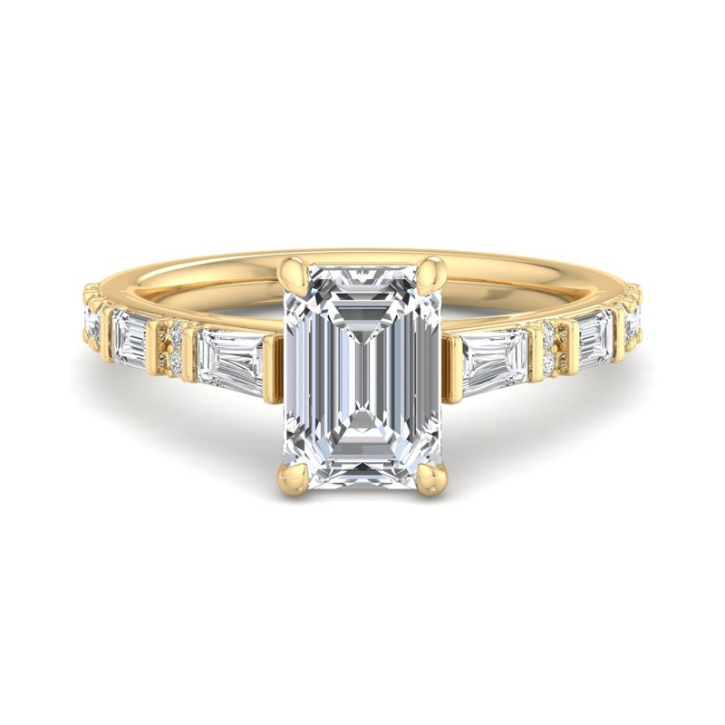 Emerald Lab Grown Diamond Vintage-Inspired Engagement Ring — Emerald design reference