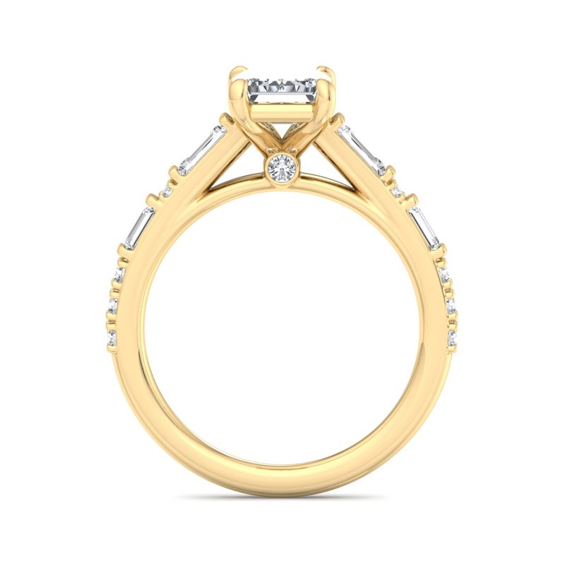Emerald Lab Grown Diamond Vintage-Inspired Engagement Ring — Emerald design reference