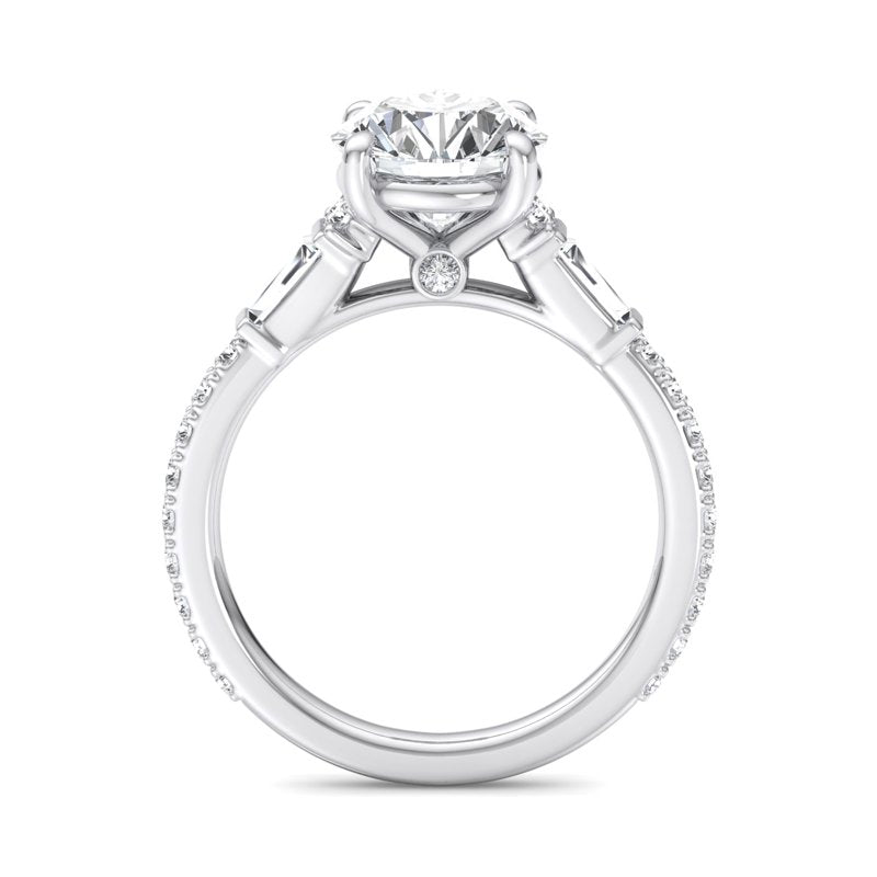 Round Lab Grown Diamond Vintage-Inspired Engagement Ring — Round design reference