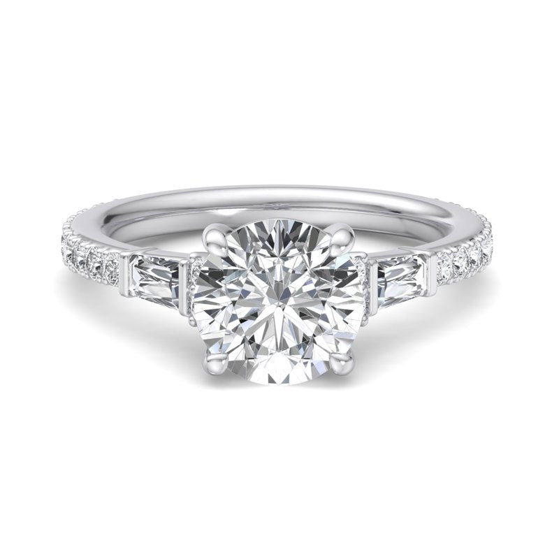 Round Lab Grown Diamond Vintage-Inspired Engagement Ring — Round design reference