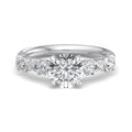 Round Lab Grown Diamond Side Stone Engagement Ring — Round design reference