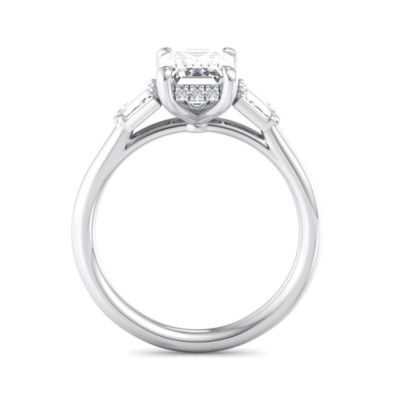 Emerald Lab Grown Diamond Hidden Detail Vintage-Inspired Engagement Ring — Emerald design reference