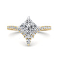 Princess Lab Grown Diamond Side Stone Engagement Ring — Princess design reference