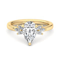 Pear Lab Grown Diamond Hidden Detail Side Stone Engagement Ring — Pear design reference