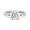 Round Lab Grown Diamond Side Stone Engagement Ring — Round design reference