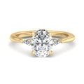 Oval Lab Grown Diamond Three Stone Engagement Ring — Oval design reference