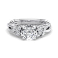 Round Lab Grown Diamond Hidden Detail Side Stone Engagement Ring — Round design reference
