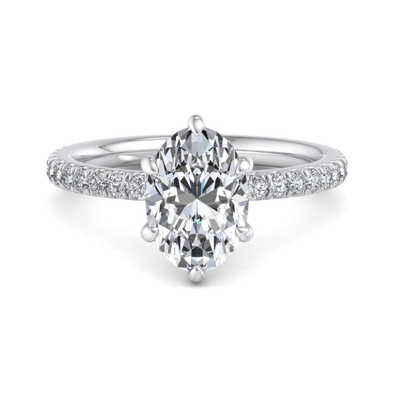 Oval Lab Grown Diamond Vintage-Inspired Engagement Ring — Oval design reference