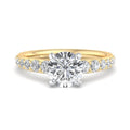 Round Lab Grown Diamond Side Stone Engagement Ring — Round design reference