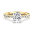 Oval Lab Grown Diamond Side Stone Engagement Ring — Oval design reference