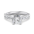 Round Lab Grown Diamond Side Stone Engagement Ring — Round design reference
