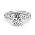 Oval Lab Grown Diamond Side Stone Engagement Ring — Oval design reference