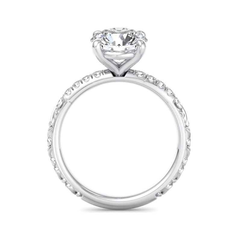 Round Lab Grown Diamond Vintage-Inspired Engagement Ring — Round design reference