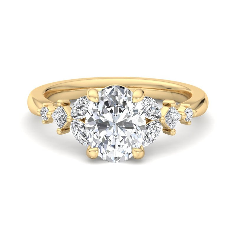 Oval Lab Grown Diamond Vintage-Inspired Engagement Ring — Oval design reference