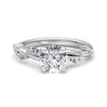 Round Lab Grown Diamond Side Stone Engagement Ring — Round design reference