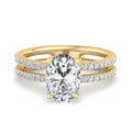 Oval Lab Grown Diamond Side Stone Engagement Ring — Oval design reference