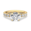 Round Lab Grown Diamond Side Stone Engagement Ring — Round design reference