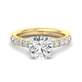 Round Lab Grown Diamond Side Stone Engagement Ring — Round design reference