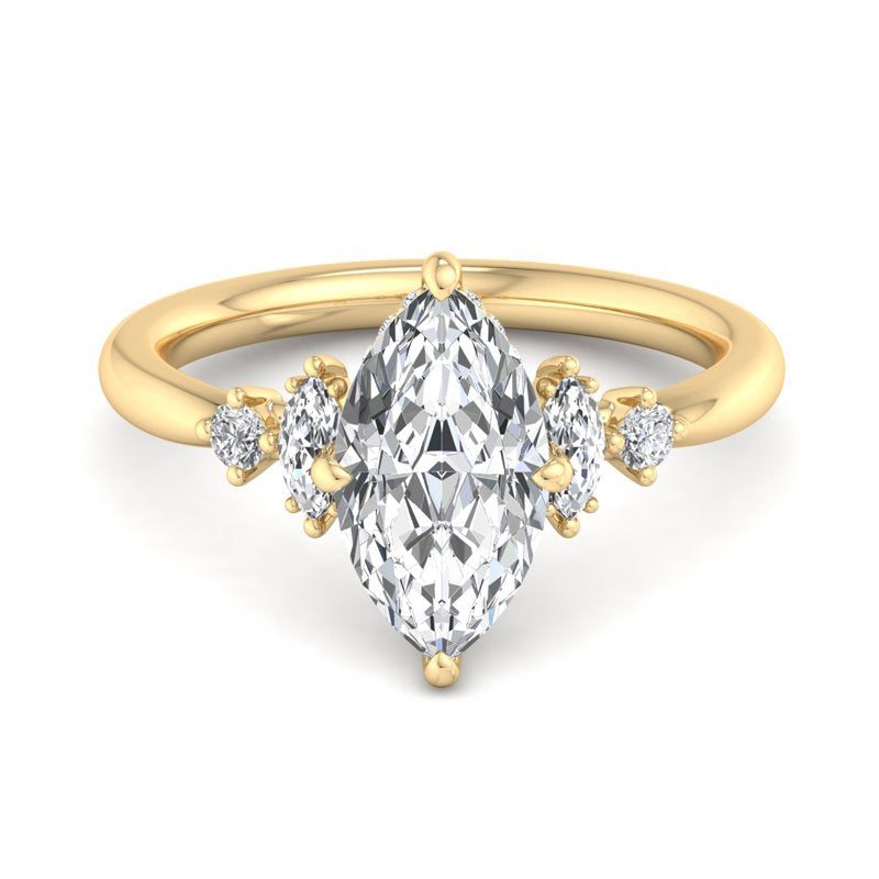 Marquise Lab Grown Diamond Hidden Detail Side Stone Engagement Ring — Marquise design reference