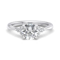 Round Lab Grown Diamond Side Stone Engagement Ring — Round design reference
