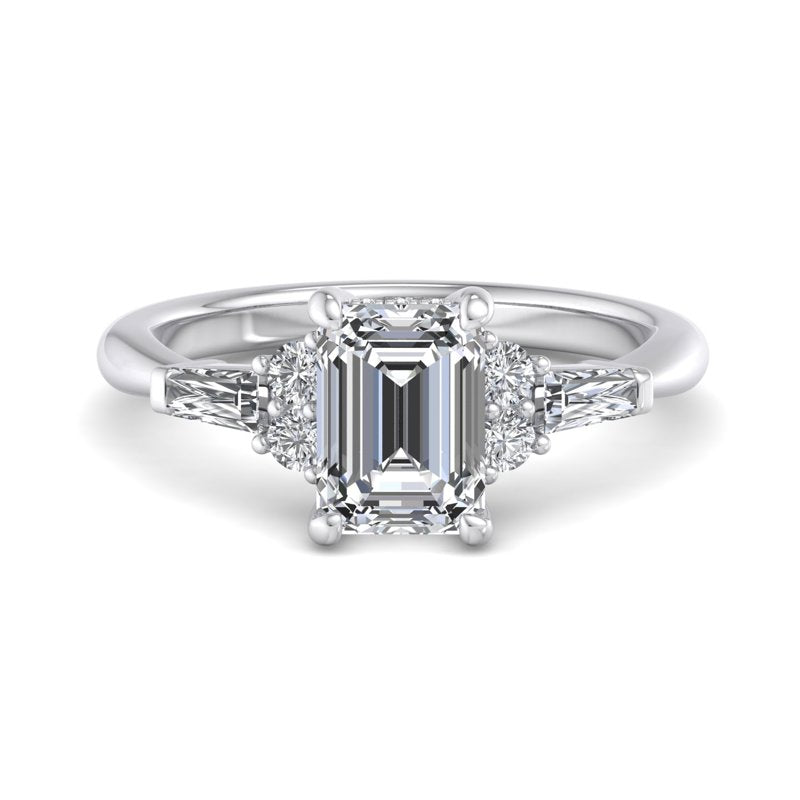 Emerald Lab Grown Diamond Vintage-Inspired Engagement Ring — Emerald design reference