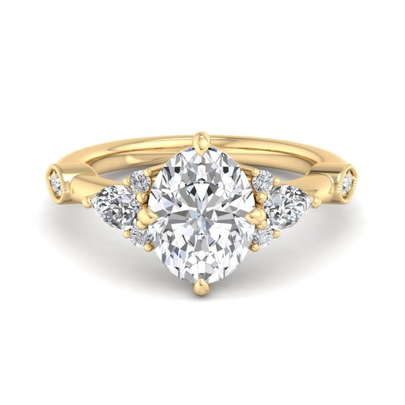 Oval Lab Grown Diamond Vintage-Inspired Engagement Ring — Oval design reference