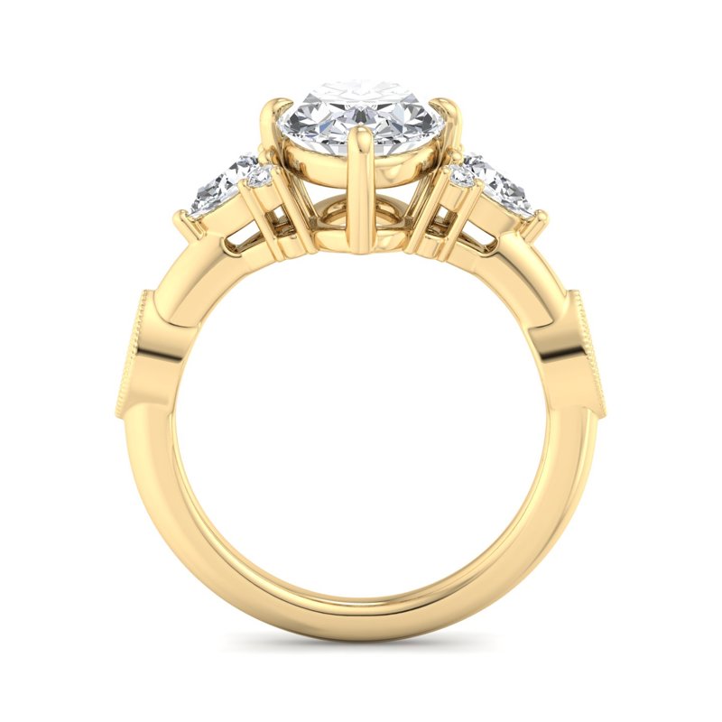 Oval Lab Grown Diamond Vintage-Inspired Engagement Ring — Oval design reference
