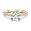 Round Lab Grown Diamond Hidden Detail Side Stone Engagement Ring — Round design reference