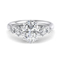 Oval Lab Grown Diamond Side Stone Engagement Ring — Oval design reference