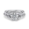 Oval Lab Grown Diamond Side Stone Engagement Ring — Oval design reference