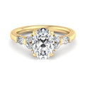Oval Lab Grown Diamond Side Stone Engagement Ring — Oval design reference