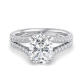 Oval Lab Grown Diamond Side Stone Engagement Ring — Oval design reference