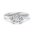 Round Lab Grown Diamond Three Stone Engagement Ring — Round design reference
