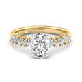 Oval Lab Grown Diamond Side Stone Engagement Ring — Oval design reference